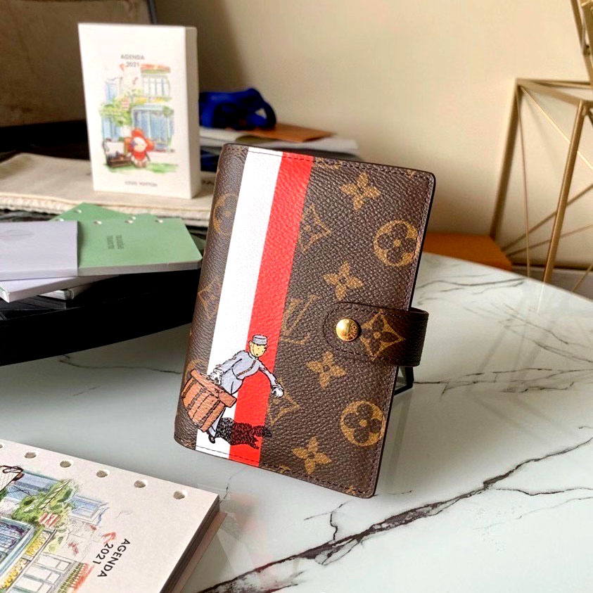 Ví đựng card hoa nâu họa tiết Louis Vuittion siêu cấp