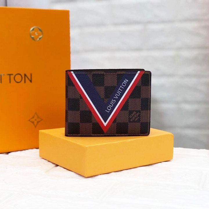 Ví nam ô nâu hiệu Louis Vuitton super sọc 2 màu