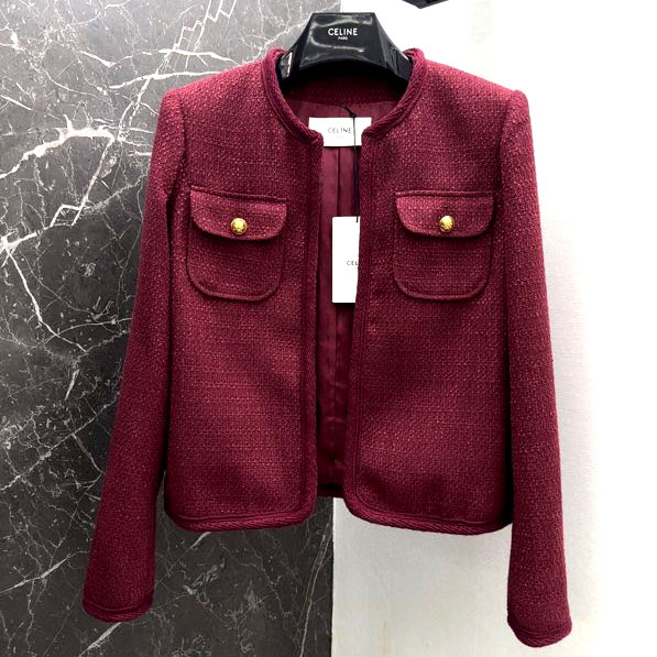 Áo dạ cổ tròn tay dài Celine siêu cấp