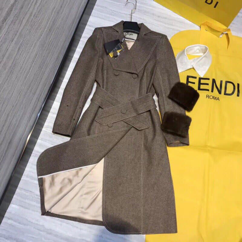 Áo khoác tay lông hiệu Fendi siêu cấp