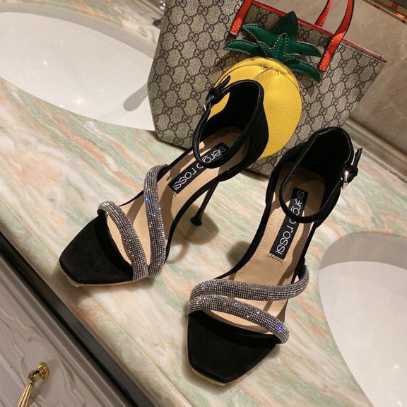 Sandal da lộn đính cườm cao cấp