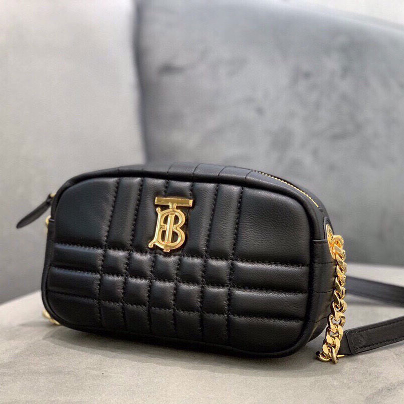 Túi xách kéo khóa da mịn Burberry siêu cấp