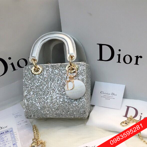 Túi Dior nhũ bạc chuẩn F1