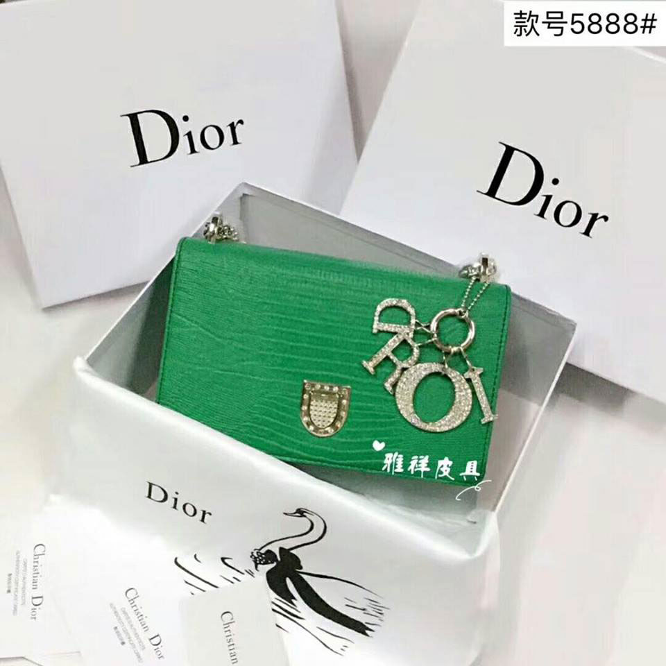 Túi xách Dior khóa bạc đính đá