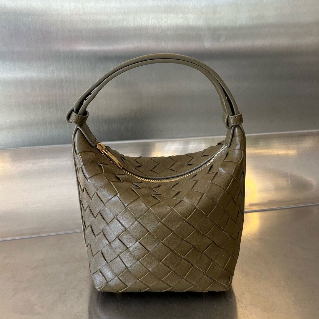 Túi xách da nữ họa tiết đan chéo hiệu Bottega Veneta siêu cấp