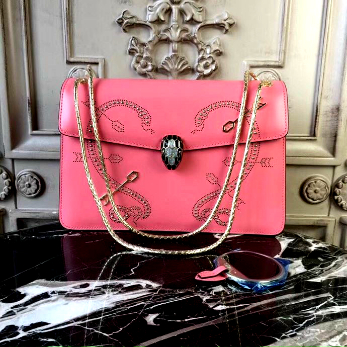 Túi xách cặp Bvlgari đầu rắn quai xích siêu cấp