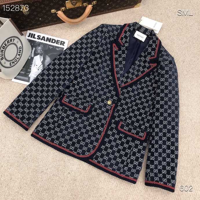 Áo khoác Vest dạ Gucci viền màu siêu cấp